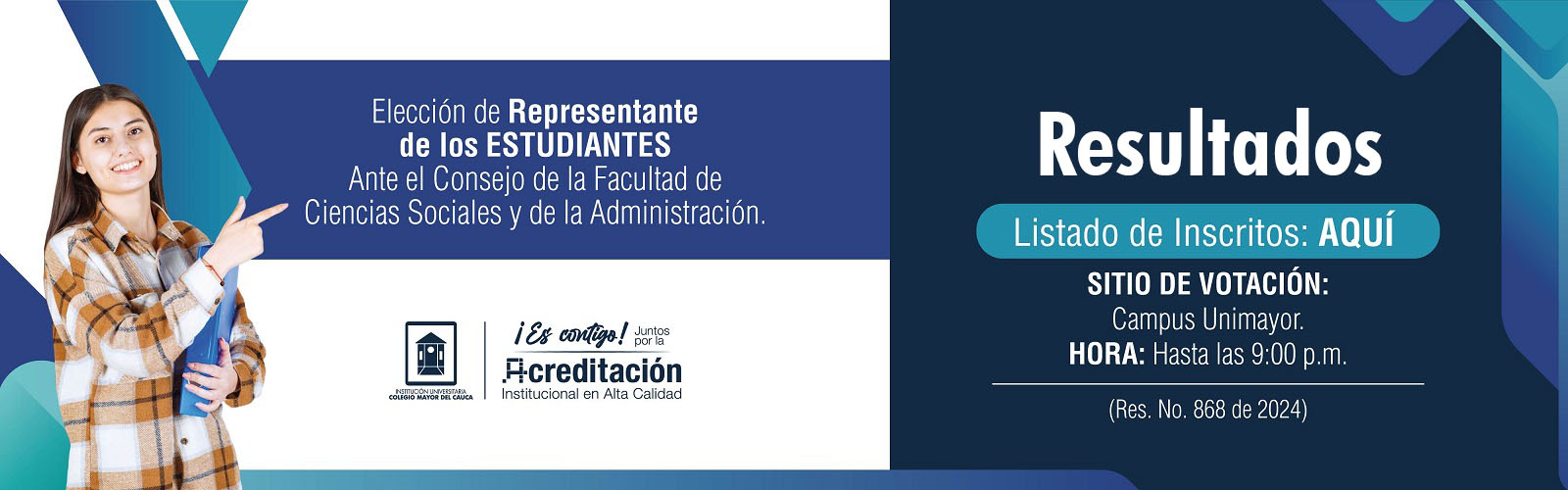 Fase I Banner Elecc Rep Est Ante Consejo de Fac de CsA