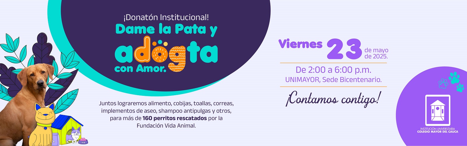 Banner Donación Dame una Pata