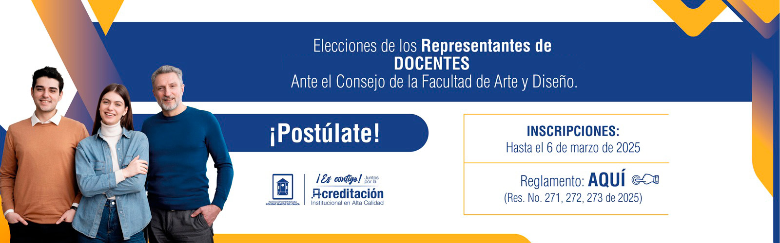 Fase I Banner Elecc Rep Est Ante Consejo de Fac de CsA