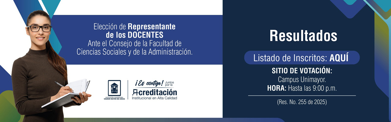 Fase I Banner Elecc Rep Est Ante Consejo de Fac de CsA