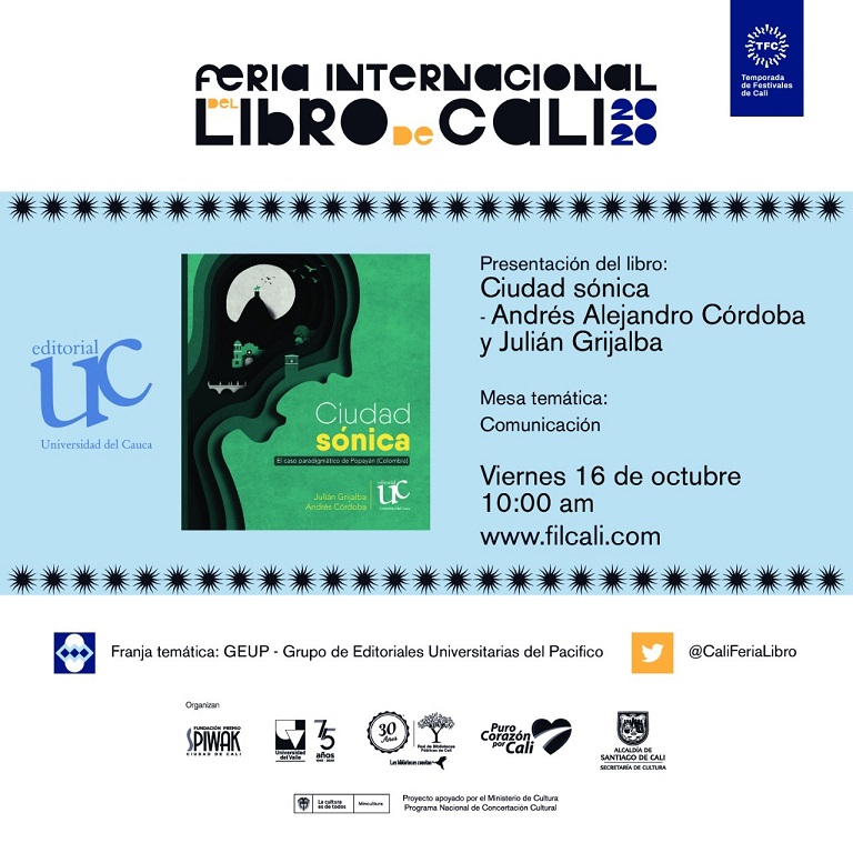 Ciudad Sónica en Feria Internacional del Libro de Cali 2020