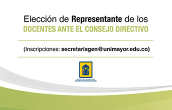 Convocatoria para elecciones del representante de los Docentes ante el Consejo Directivo de UNIMAYOR.
