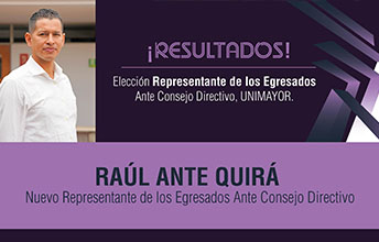 Elegido representante de los Egresados ante el Consejo Directivo.