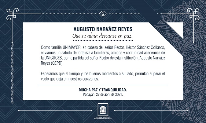 Dr Augusto Narváez Reyes QEPD