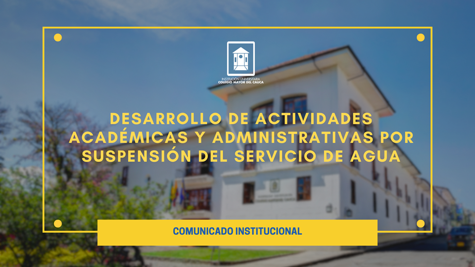 Suspensión del Servicio de Agua